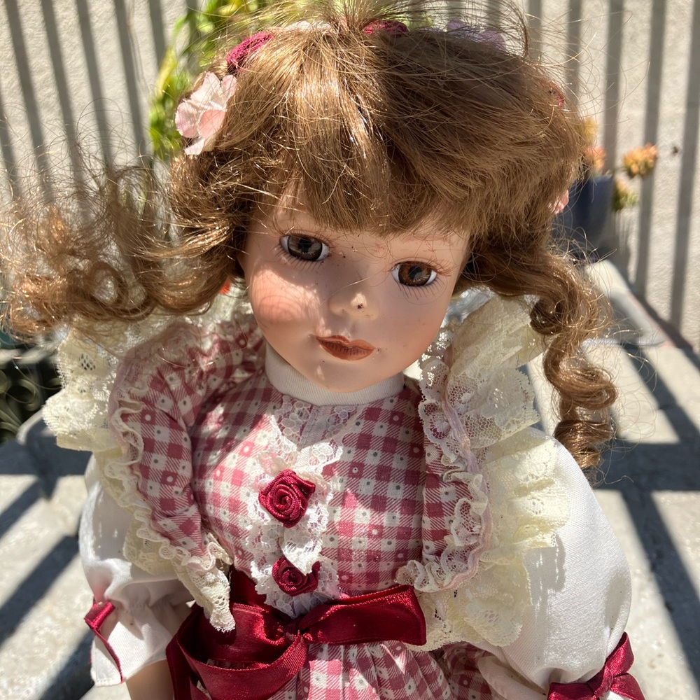 Vintage Antique Girl Doll Figurine